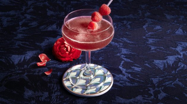 Cocktail with rose